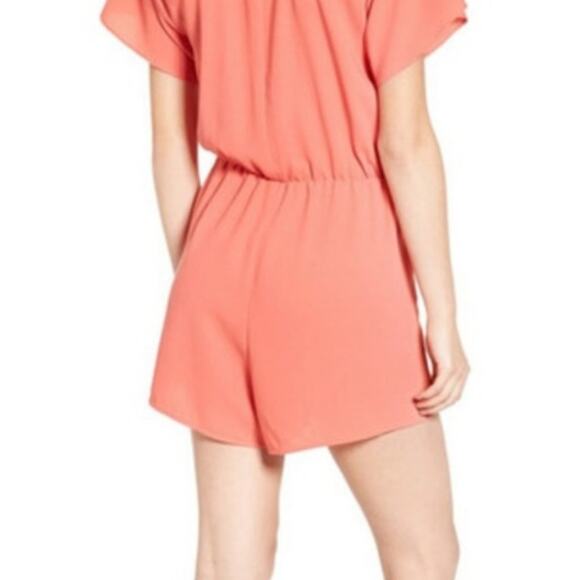 Leith Short Sleeved Romper Coral Size Medium - Picture 8 of 11